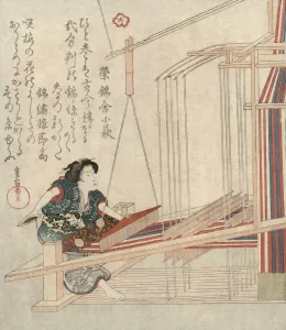 Images Dated 15th February 2011: Hataori (Weaving), c1829