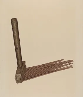 Griffith Leroy Prints: Hatchel (Flax Comb), c. 1939. Creator: LeRoy Griffith