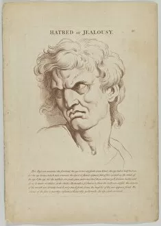 Expression Gallery: Hatred or Jealousy (from Heads Representing the Various Passions of the Soul; as they are... 1765)