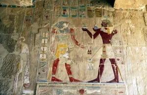 Falcon Prints: Hatshepsut, Queen of Egypt, presenting an offering to the god Horus