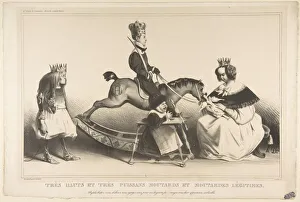 Rocking Horse Prints: Very Haughty and Very Mighty Legitimist Brats, February 1834. Creator: Honore Daumier