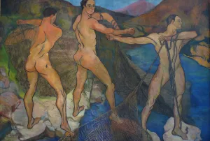 Hauling the nets, 1914. Artist: Valadon, Suzanne (1865-1938) Hauling the nets, 1914. Artist: Valadon, Suzanne (1865-1938)