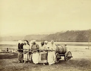 Handcart Prints: Hauling Water to the Prison Camp and Gardens, 1891. Creator: Aleksei Kuznetsov