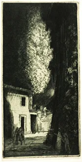 Maclaughlan Donald Shaw Prints: The Haunted House, 1909. Creator: Donald Shaw MacLaughlan
