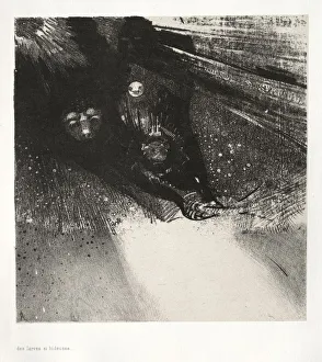 Late 19th Century Prints: The Haunted House: Larvae So Bloodless and So Hideous, 1896. Creator: Auguste Clot (French