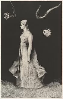 Eyes Collection: Haunting, 1893-94. Creator: Odilon Redon
