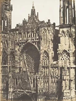 Haut de Portail, Cote de la Place, Cathedrale de Rouen, 1852-54