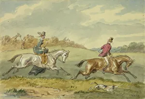 Blood Sports Gallery: Having All the Fun to Themselves, c. 1870. Creator: Hablot Knight Browne