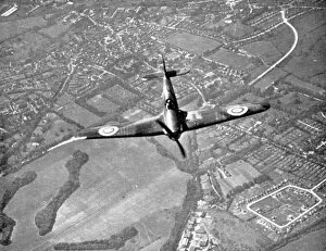 Battle Of Britain Gallery: Hawker Hurricane in flight, Battle of Britain, World War II, 1940