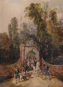 Dodgson Prints: A Hawking Party Setting Out, 19th century, (1935). Artist: George Haydock Dodgson
