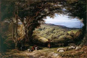 Crataegus Prints: Under the Hawthorn, 1853. Creator: John Linnell the Elder