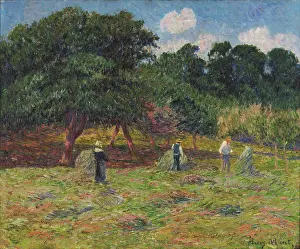 Moret Prints: Hay harvest, 1898. Creator: Moret, Henry (1856-1913)