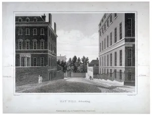William James Bennett Prints: Hay Hill, Westminster, London, 1809. Artist