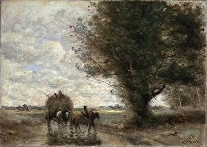 Care Gallery: The Haycart, 1865-1870. Artist: Jean-Baptiste-Camille Corot