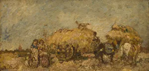 Monticelli Prints: The Hayfield, c. 1870. Artist: Monticelli, Adolphe-Thomas-Joseph (1824-1886)