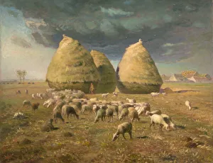 Jean Francois Prints: Haystacks: Autumn, ca. 1874. Creator: Jean Francois Millet
