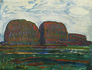 De Stijl Prints: Haystacks III, 1908. Creator: Mondrian; Piet (1872-1944)