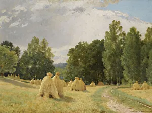 Shishkin Prints: Haystacks, Preobrazhenskoe. Artist: Shishkin, Ivan Ivanovich (1832-1898)