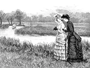 Canoe Prints: 'He is coming, ' said Jeannette, in a warning voice, 1883. Creator: R. Taylor