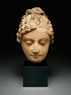Afghanistan Collection: Head of an Adorant, 4th / 5th century. Creator: Unknown