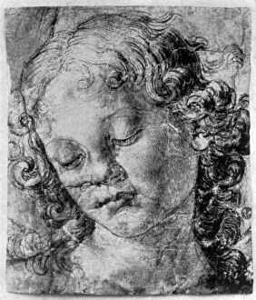 The head of an angel, 15th century (1930).Artist: Andrea del Verrocchio