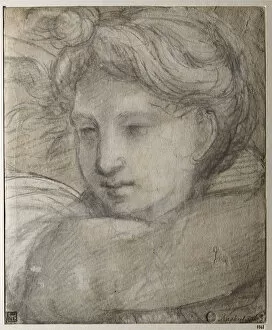 Head of an Angel, c. 1520. Artist: Raphael (1483-1520)