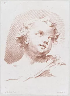 Head of an Angel or Child, mid to late 18th century. Creator: Louis Marin Bonnet
