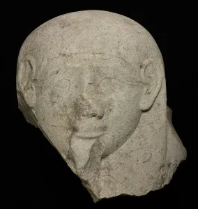 Head from an Anthropoid Sarcophagus, Egypt, Late Period/early Ptolemaic (664-220 BCE) Head from an Anthropoid Sarcophagus, Egypt, Late Period/early Ptolemaic (664-220 BCE)