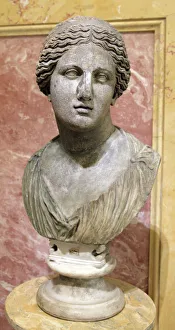 Praxiteles Prints: Head of Aphrodite, Goddess of Beauty and Love, 2nd century