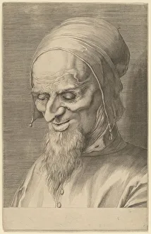 Gillis Sadeler Ii Prints: Head of an Apostle with Beard and Cap, 1597. Creator: Aegidius Sadeler II