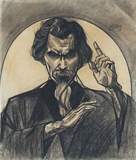 Toorop Prints: Head of an Apostle. Self-Portrait, 1911