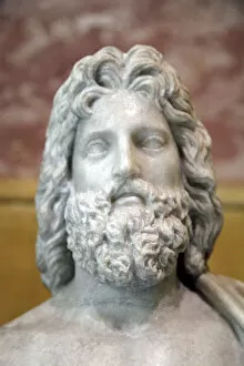 Aesculapius Collection: Head of Asklepios, Greek God of Healing, 2nd century
