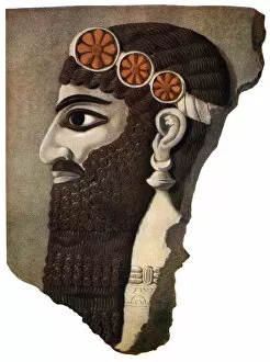 The head of an Assyrian priest or winged divinity, 1933-1934