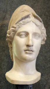 Head of Athena, Goddess of Wisdom and Just War, and patroness of crafts, early 1st century