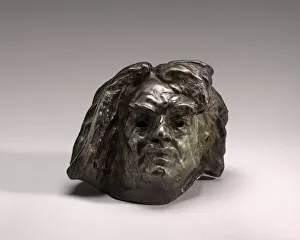 Balzac Honore De Honore Balssa Prints: Head of Balzac, model 1897, cast probably early 20th century. Creator: Auguste Rodin