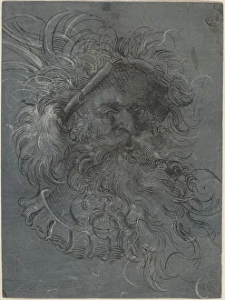 Ammann Jost Prints: Head of a Bearded Man, 1572. Creator: Jost Ammon