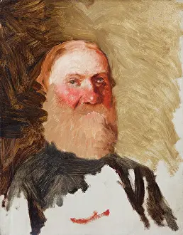 Siemiradzki Hendrik Prints: Head of a Bearded Man, between 1883-1890. Creator: Henryk Siemiradzki