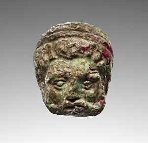 Applique Prints: Head of a Bearded Man, 1st-2nd century A.D. Creator: Unknown
