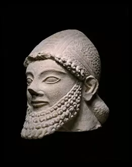 5th Century Bc Collection: Head of a Bearded Man, 5th century BCE. Creator: Unknown