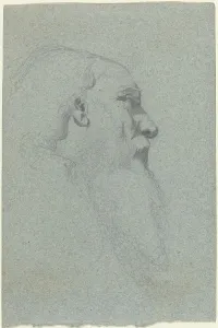 Alexandre Bida Prints: Head of a Bearded Man, Looking Right. Creator: Alexandre Bida