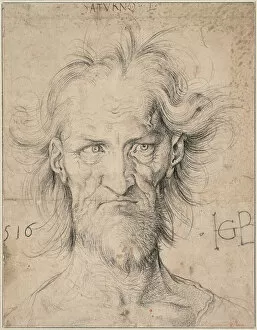 Head of a Bearded Old Man (Saturn), 1516. Artist: Baldung, Hans (1484-1545)