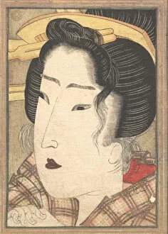 Eisen Ikeda Gallery: Head of a Beauty, ca. 1825. Creator: Ikeda Eisen