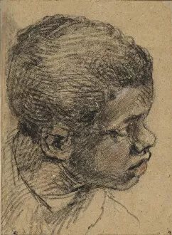 Black Chalk And Sanguine On Paper Gallery: Head of a black boy, 16th century. Creator: Veronese, Paolo (1528-1588)