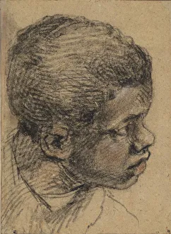 Paolo 1528 1588 Prints: Head of a black boy, 16th century. Creator: Veronese, Paolo (1528-1588)