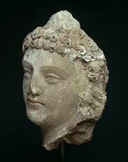 4th Century Gallery: Head of a Bodhisattva, 4th / 6th century. Creator: Unknown