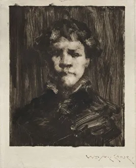 Monotype Prints: Head of a Boy. Creator: William Merritt Chase (American, 1849-1916)