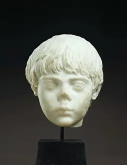 Bust Prints: Head of a Boy, early 2nd century. Creator: Unknown