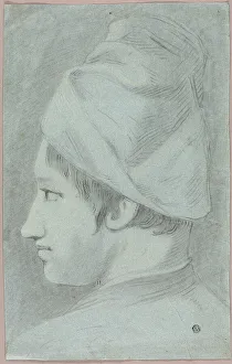 Giambattista Piazetta Prints: Head of Boy Wearing Hat in Profile, n.d. Creator: Giovanni Battista Piazzetta