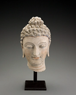 Buddha Prints: Head of Buddha, 3rd-4th centuries. Creator: Unknown