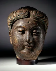 Head of a Buddha (Fotuo), between c.800 and c.906. Creator: Unknown